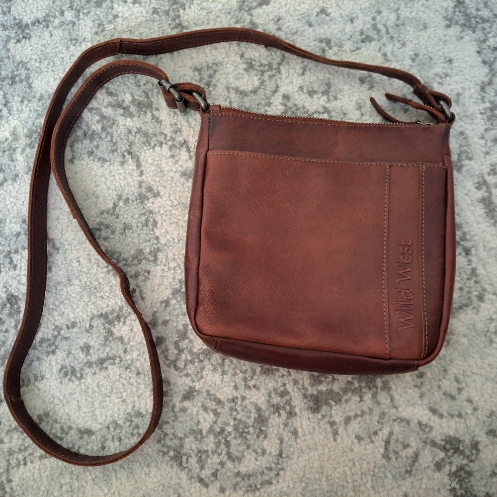 Wild West Brown Leather Crossbody Bag